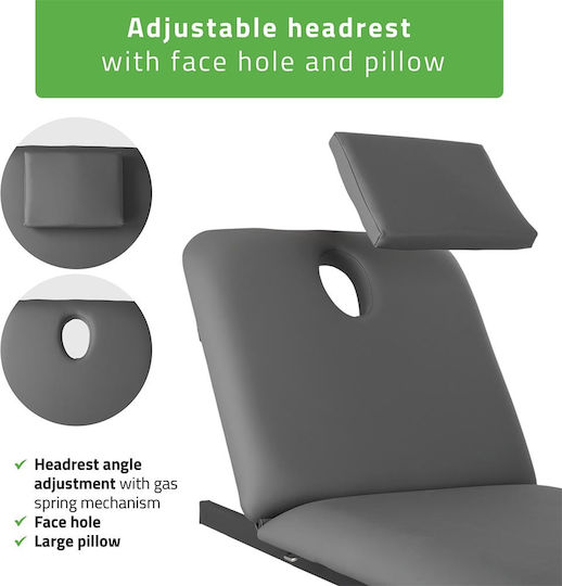 Habys Fortis 2 Physiotherapieliege Grau 182x68 cm 2 Positionen