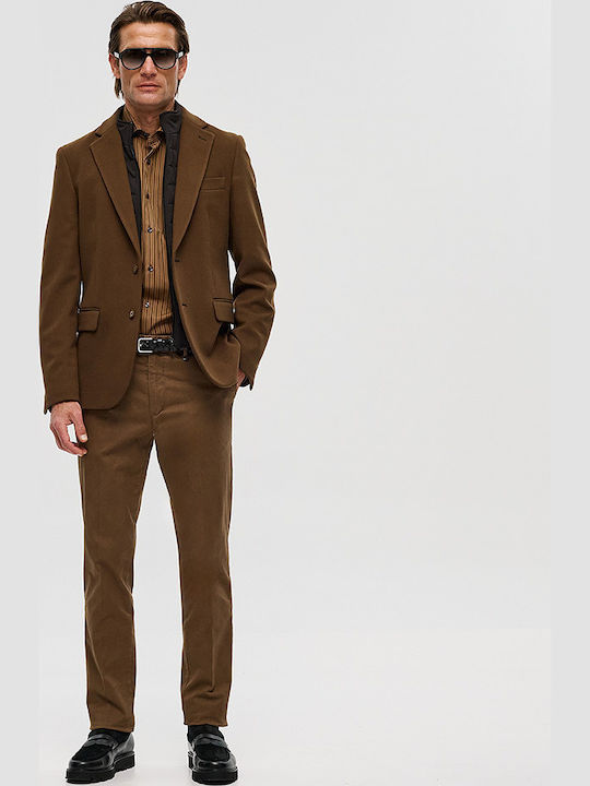 Long Sleeve Shirt in Regular Fit Brown