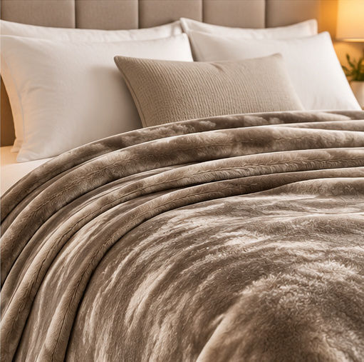 Decotelia Single Blanket 160x240 cm Cappuccino