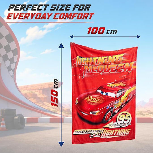 Disney Κουβέρτα Fleece Cars Κόκκινη 150x100εκ. Disney Κουβέρτα Fleece Cars Κόκκινη 150x100εκ.