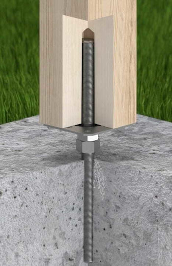Domax Bază pentru Pergolă Galvanizată 33x10 cm