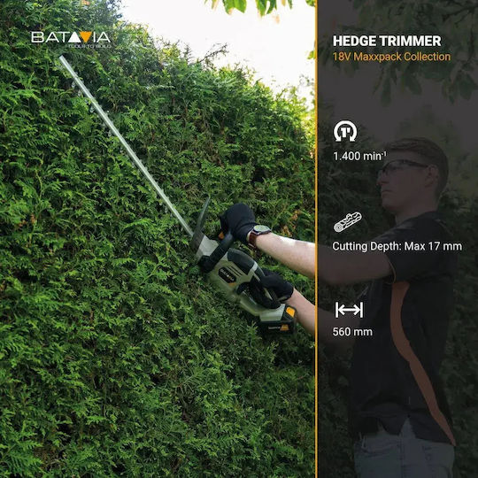 Batavia Maxxpack 18V Solo Battery Hedge Trimmer with 61cm Blade Length