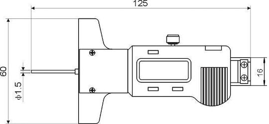 Gimex 218.081.N Digitaler Messschieber mit einer Genauigkeit von 0,01 mm