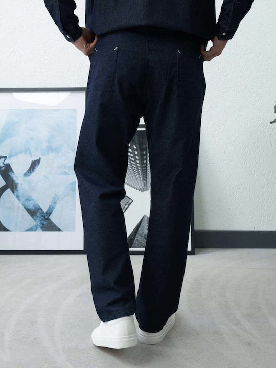 Мъжки дънки с права кройка Regular Fit в тъмносиньо