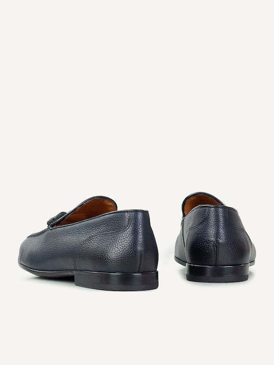 Mocasini Bărbătești din Piele de Culoare Albastră