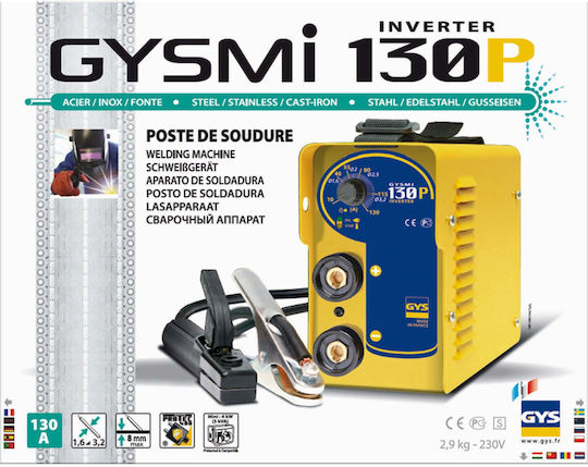 GYS Gysmi 130P Welding Machine Inverter MMA with Maximum Welding Current 130A and Duty Cycle 5%