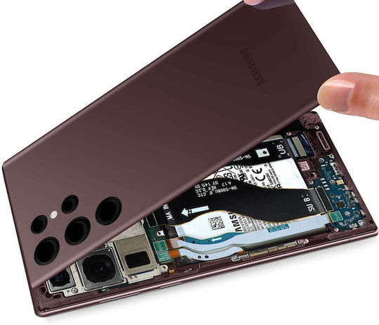 Samsung Κапак за замяна на батерията Burgundy за Galaxy S22 Ultra 5G