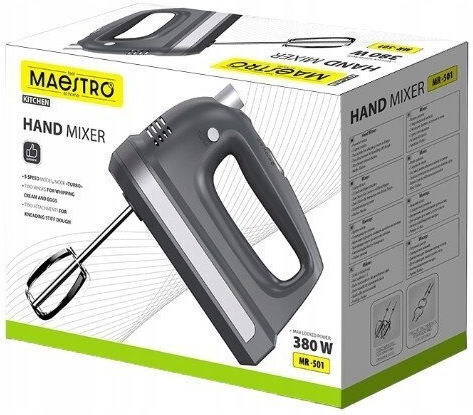 Maestro Ръчен миксер 500W Сребрист, Сив