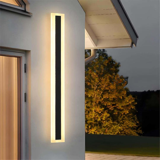 Rovo 2835 Линеен стенен LED осветител IP65 24 W с топла бяла светлина 80x8x5 см