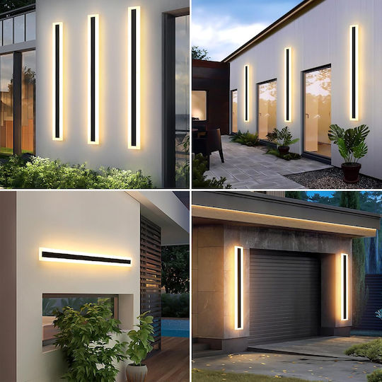 Rovo 2835 Линеен стенен LED осветител IP65 36W с топла бяла светлина 120x8x5 см