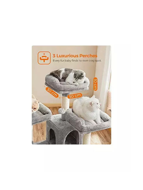 Feandrea Cat Scratching Post Cat Tree Grey 54x49x169 cm