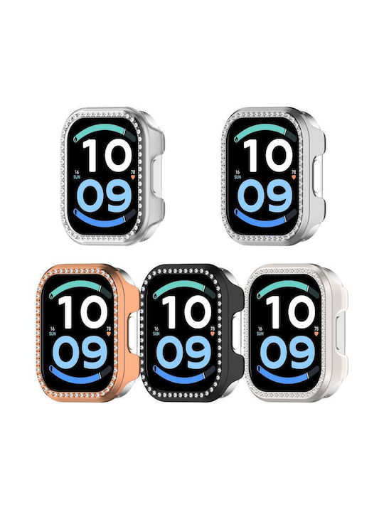 Redmi Watch 6 Active Diamond Half Coverage Hollow Pc Watch Schutzhülle Silber
