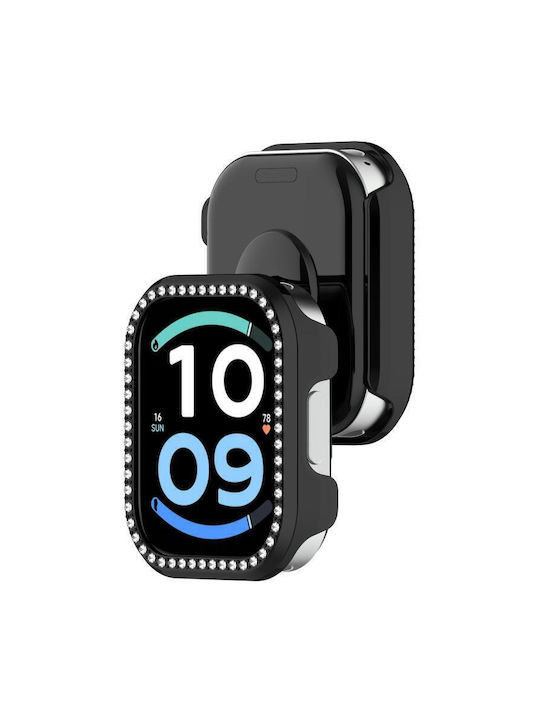 Schutzhülle Redmi Watch 6 Active Diamond Half Coverage Hollow PC Uhr Schwarz
