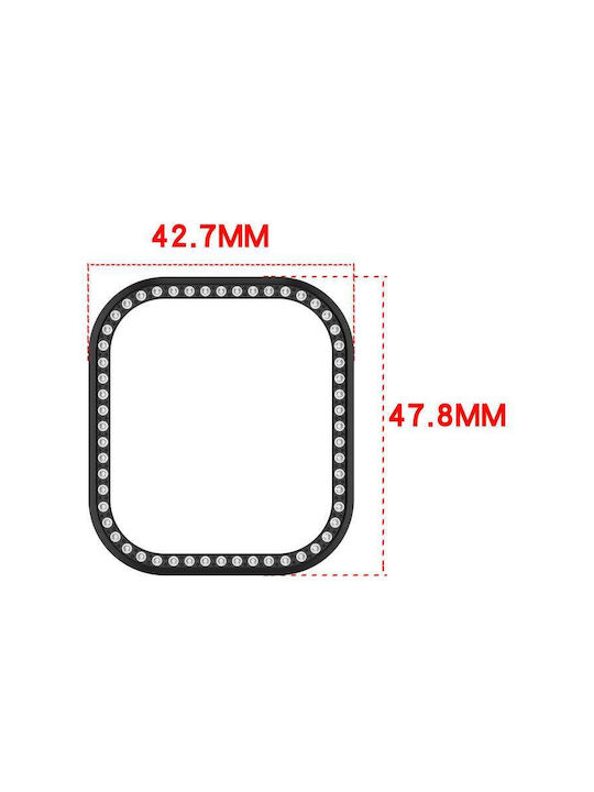 Redmi Watch 6 Active Diamant-Halbabdeckung Hohle PC-Uhrenschutzhülle Transparent