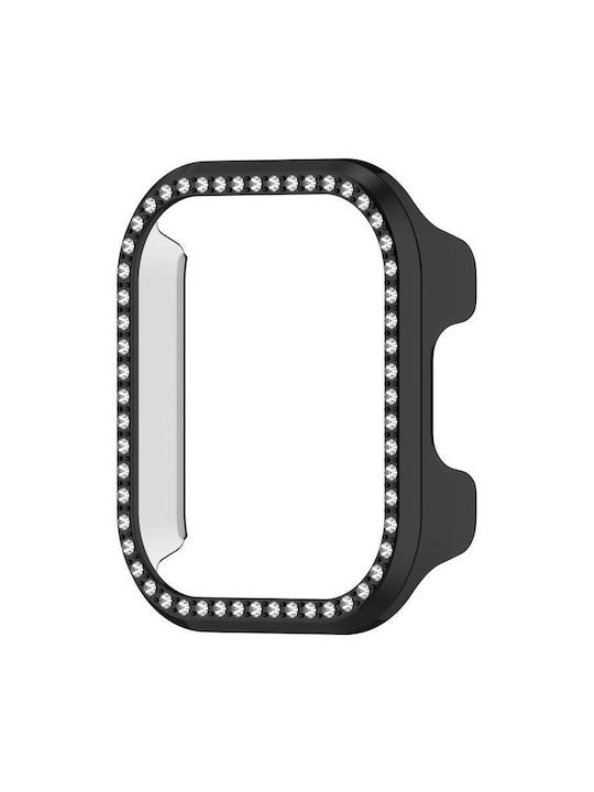 Schutzhülle Redmi Watch 6 Active Diamond Half Coverage Hollow PC Uhr Schwarz