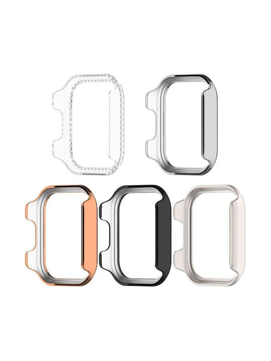Redmi Watch 6 Active Diamant-Halbabdeckung Hohle PC-Uhrenschutzhülle Transparent