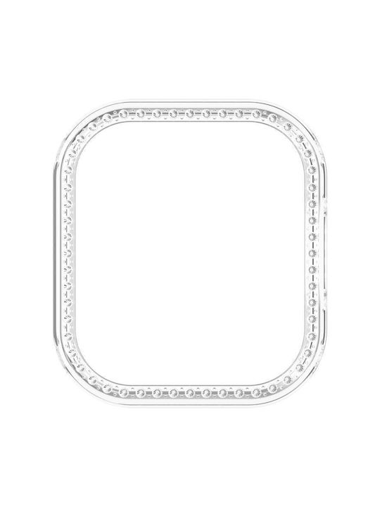 Redmi Watch 6 Active Diamant-Halbabdeckung Hohle PC-Uhrenschutzhülle Transparent