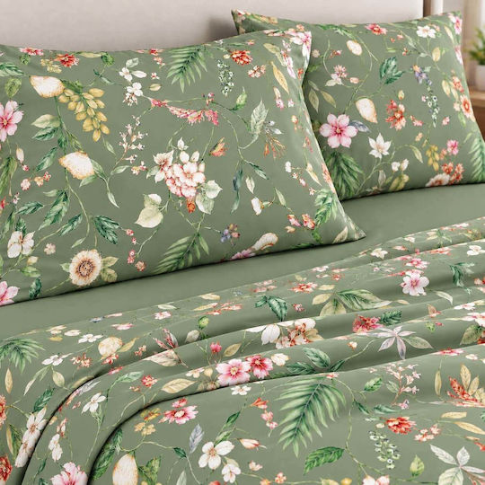 Astron Italy Ortensia Single Bed Sheet Set 175x260cm Dusty Rose (3pcs)