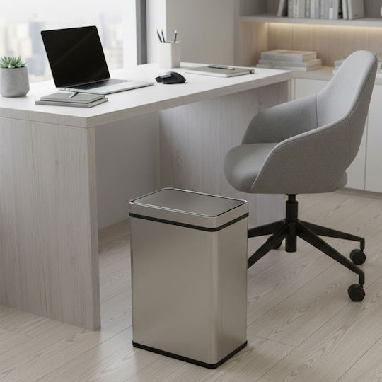 Rovotec Stainless Steel Waste Bin with Sensor 60 L Grey