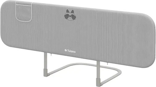 Tulano Barieră de Protecție Pliabilă pentru Pat, din Metal, de Culoare Gri, 150 cm