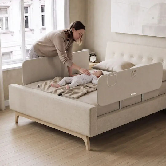 Tulano Foldable Metal Bed Rail Guard in Beige 150 cm