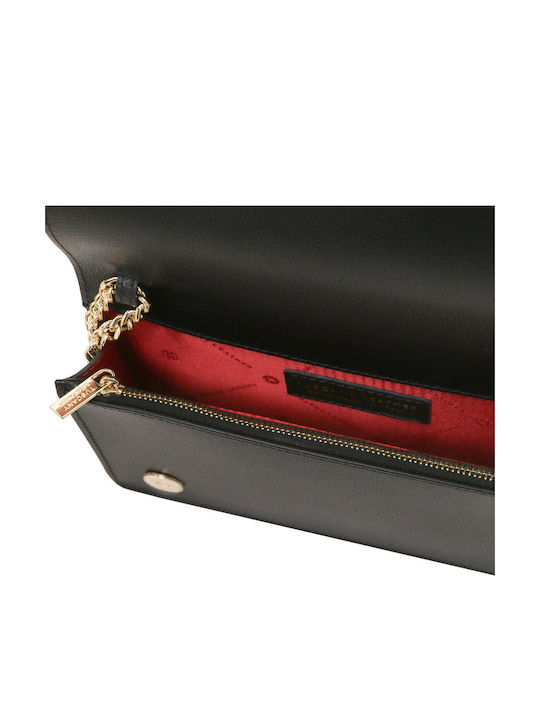 Black Leather Women's Clutch