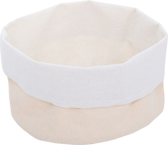 5Five Essentiels Καλάθι Ψωμιού Υφασμάτινο Μπεζ 25x25x20cm