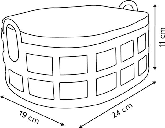 5Five Poly Καλάθι Ψωμιού Πλαστικό Ροζ 24x19x11cm