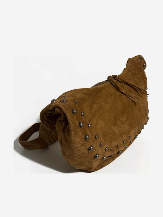Eliza Women's Hobo Bag Suede Tabac Brown