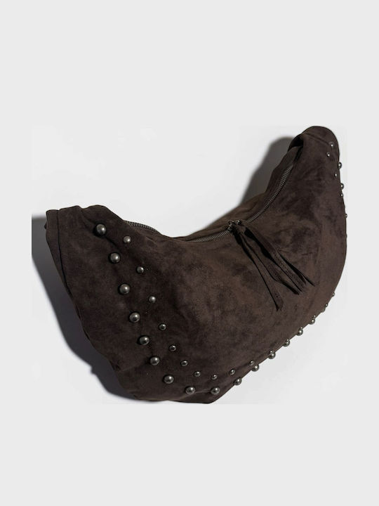 Women's Hobo Bag Suede Chocolate