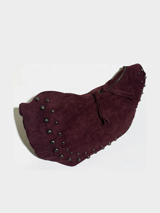 Eliza Women's Hobo Bag Suede Burgundy