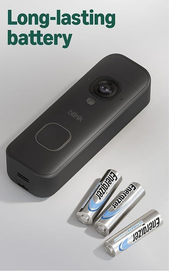 Blink Wireless Doorbell with Camera Wi-Fi Black