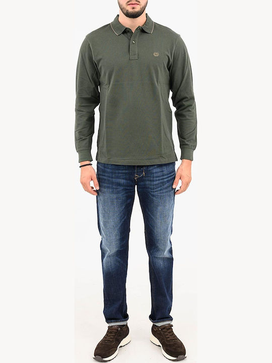 Long Sleeve Polo Shirt Olive