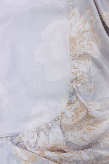 Viokarpet Diamond Super-Double Bed Sheet Set 240x270cm Pearl Sky (4 Pieces)