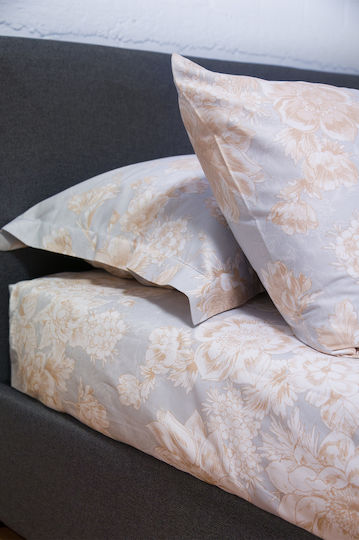 Viokarpet Diamond Super-Double Bed Sheet Set 240x270cm Pearl Sky (4 Pieces)
