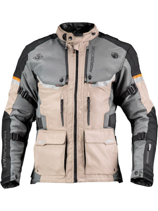Himalayan Oversize Men's Motorcycle Jacket 4 Seasons Waterproof Black/Grey/Sand