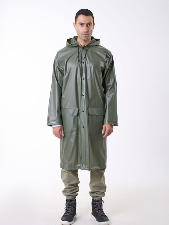 Anorak Walker X-long Wasserdichter Herren-Trenchcoat in Khaki-Olivgrün Anorak Walker X-long Wasserdichter Herren-Trenchcoat in Khaki-Olivgrün