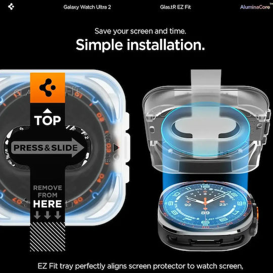 Spigen Glas.tr Ez Fit Ac Tempered Glass for Galaxy Watch Ultra 1pc AGL11758