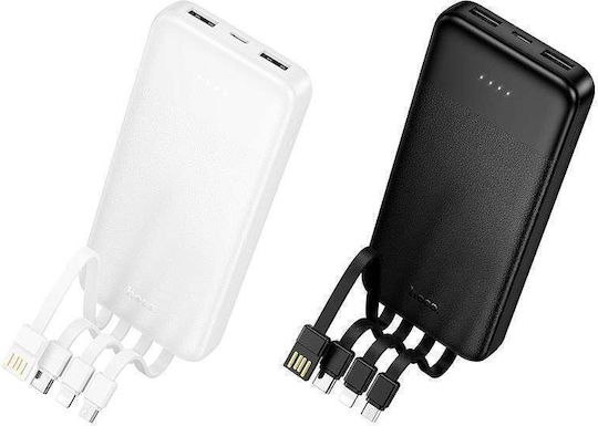 Hoco J163 Power Bank 10000mAh 10W With 2 USB-A Output Ports Black
