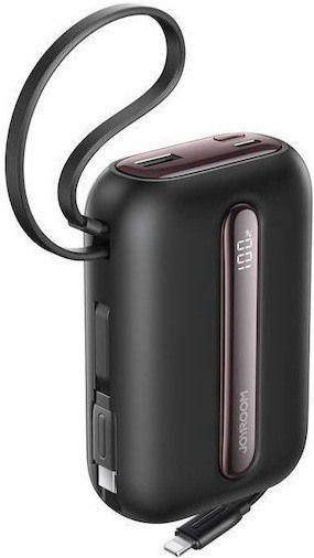Joyroom Colorful Series JR-L012 Power Bank 10000 mAh 22,5 W mit USB-A-Anschluss und 2 USB-C-Anschlüssen Power Delivery / PPS Schwarz