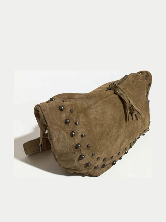 Women's Hobo Bag Suede Beige