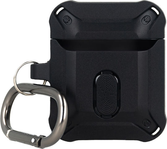 Sonique Nitro Silicone Case With Hook in Black for Apple AirPods Pro