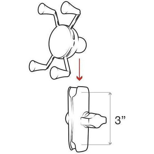 Ram Arm for Motorcycle Mobile Phone Mount