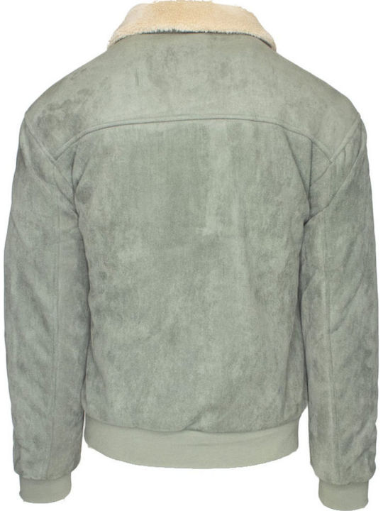 Μπουφάν Bomber Suede-green