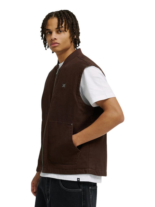 Ärmellose Pufferjacke Braun