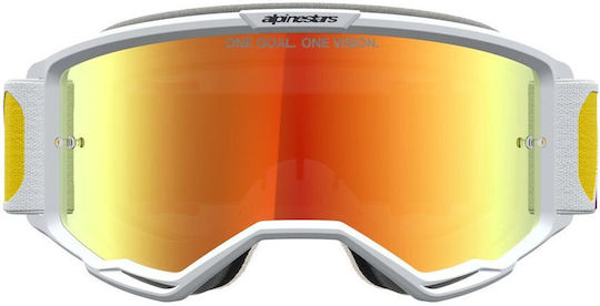 Μάσκα Motocross Alpinestars Vision 5 Drag Org Red Mirror-red