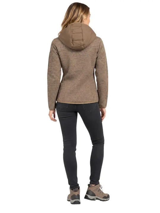 Long Women's Brown Denim Jacket