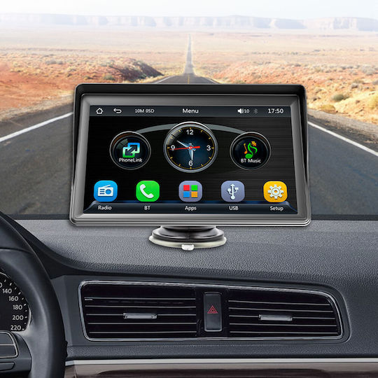 Тъчскрийн 7" Мултимедийна за Табло на Автомобил с Apple CarPlay / Android Auto / Bluetooth / GPS
