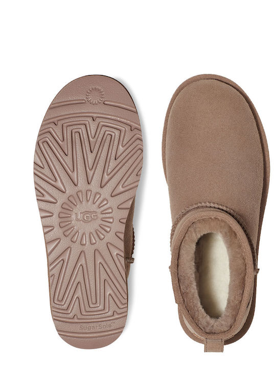 UGG Classic Ultra Mini Damen-Stiefeletten Beige