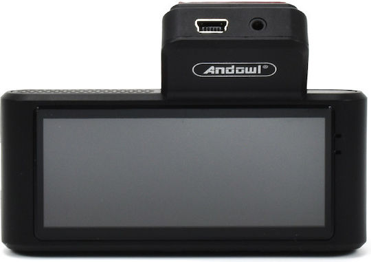 Andowl Qca801 Set Camera DVR Auto cu Ecran 3.18" pentru Parbriz cu Autocolant & Camera de Marsarier